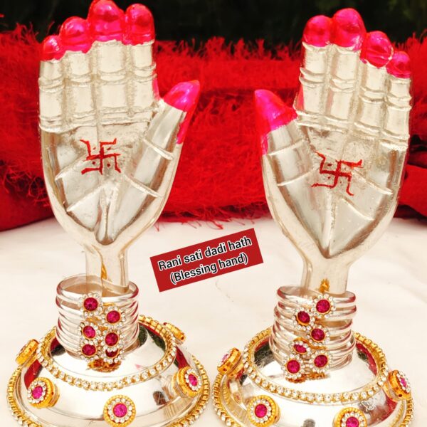 German silver exclusive design Rani Sati DADI hath