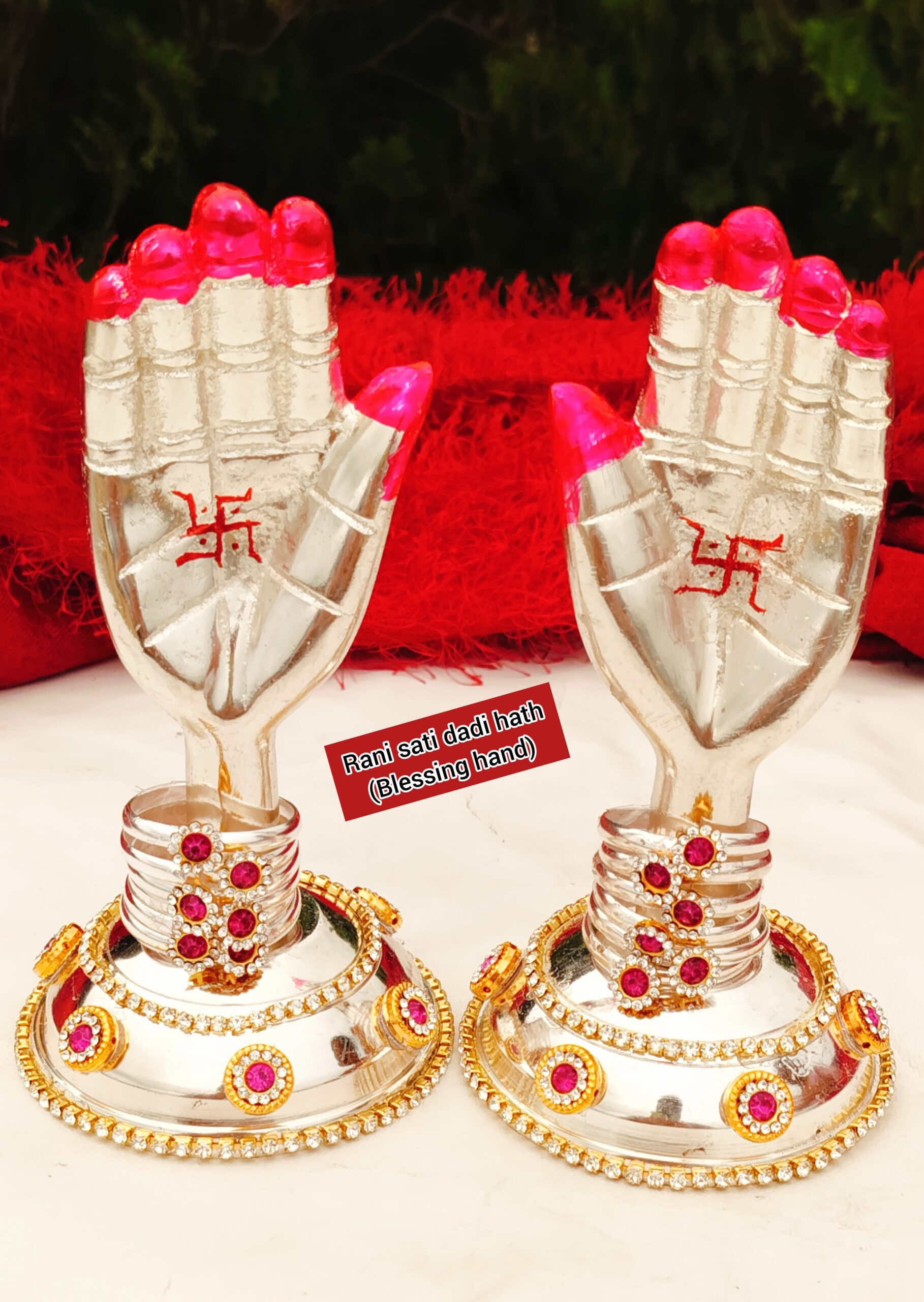 German silver exclusive design Rani Sati DADI hath - Image 2