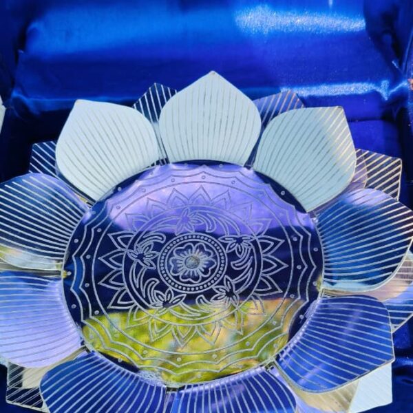 German Silver Lotus petal Singhasan for Ganesh / laxmi idol