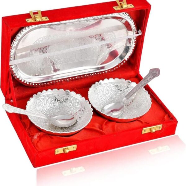 Gold and silver plated Tray set