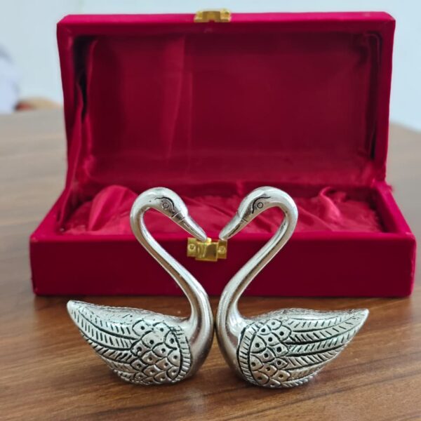 German Silver Two Swan Set