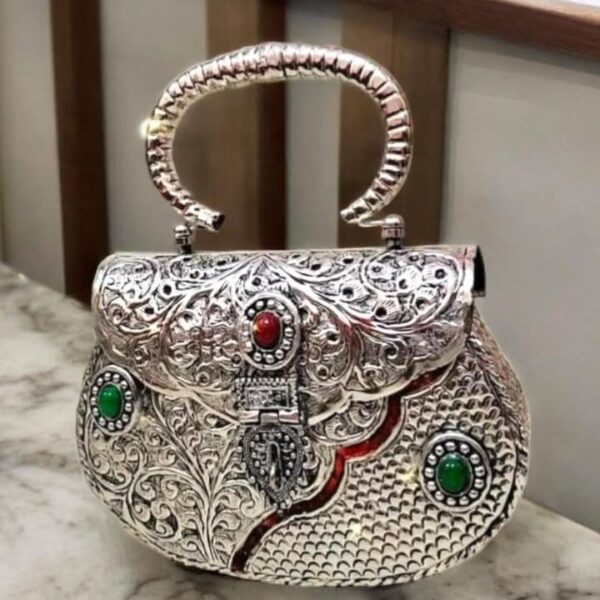 Hand carved High quality German silver clutch