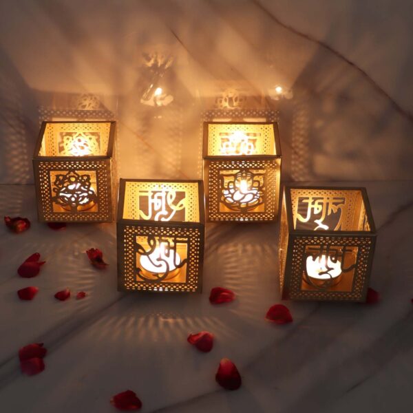 Laxmi Ganesh Shubh Labh Votive Set of 4