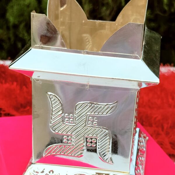 German silver TULSI POT with velvet gift box pack