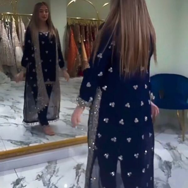 Faux Georgette Three Piece Suit Set