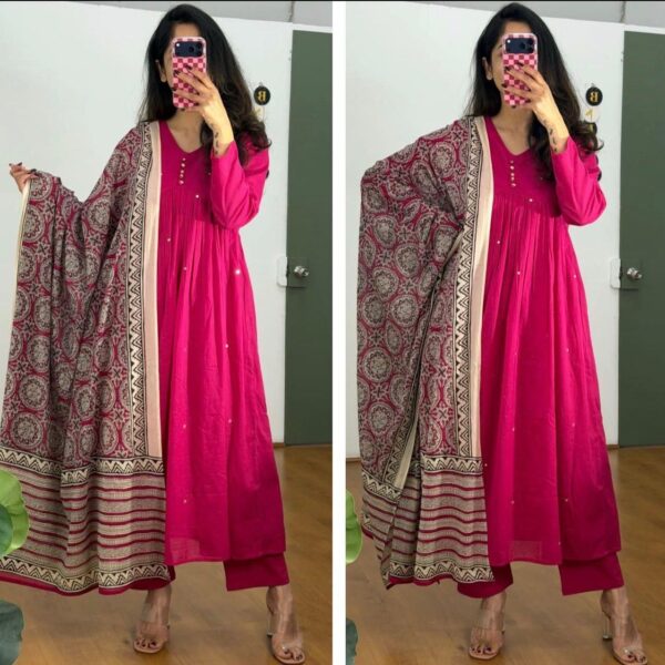 Aline kurta set with beautiful Jaipur printed mal