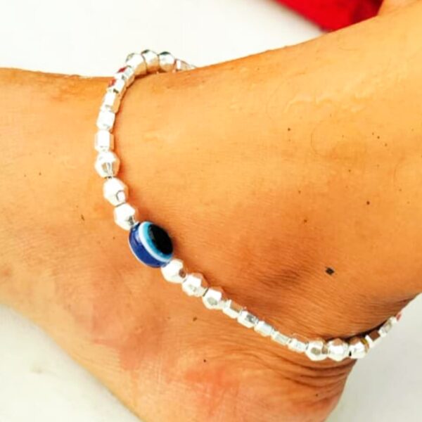 German silver evil eye Anklet / payal