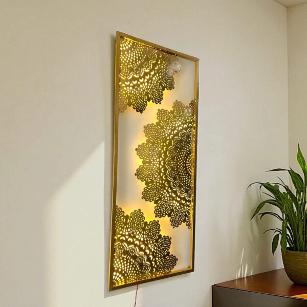 Mandala magic rectangular led wall frame