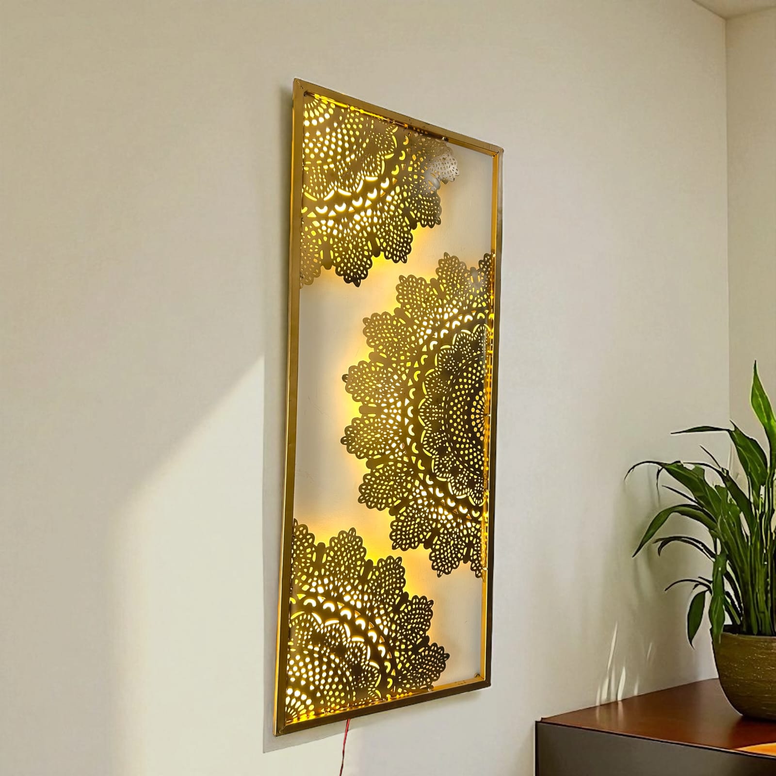 Mandala magic rectangular led wall frame - Image 2