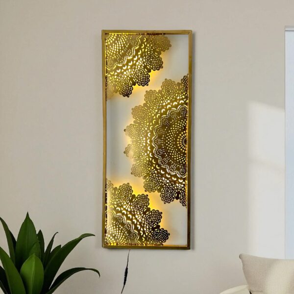 Mandala magic rectangular led wall frame