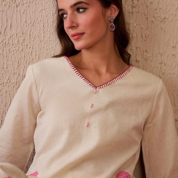 Cotton Flex Embroidery Co-Ord Set