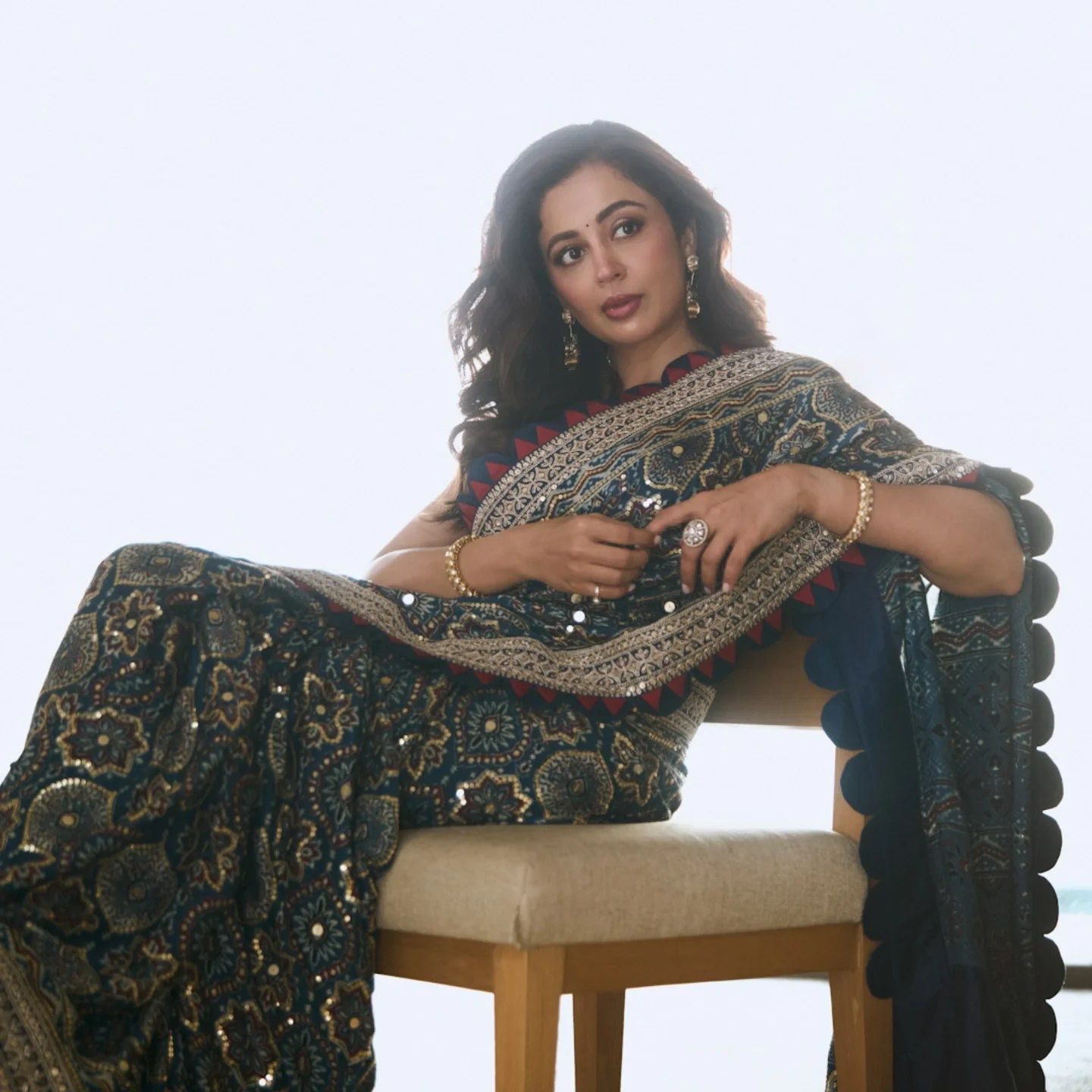 Soft Crepe Silk Saree with Digital Print - Image 3