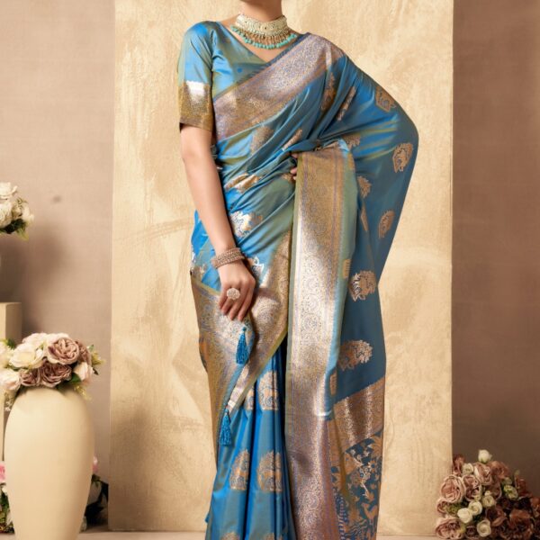 Sabyasachi Rich Pallu Silk Saree with Zhallar