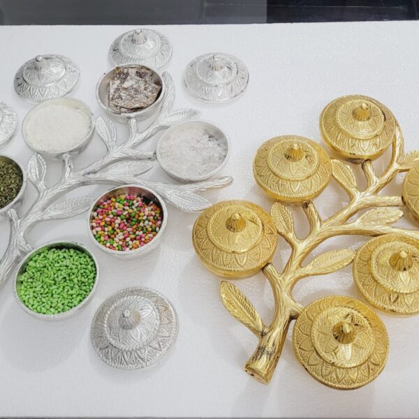 Aluminum dry fruit 6 bowl with lid