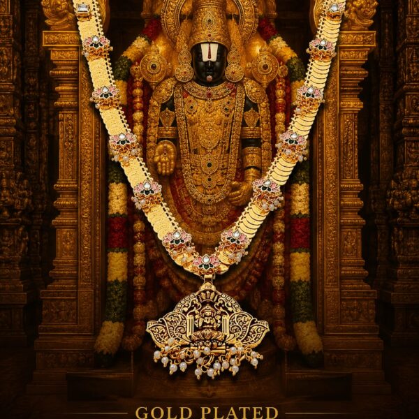 German silver Gold plated Mahalakshmi mala