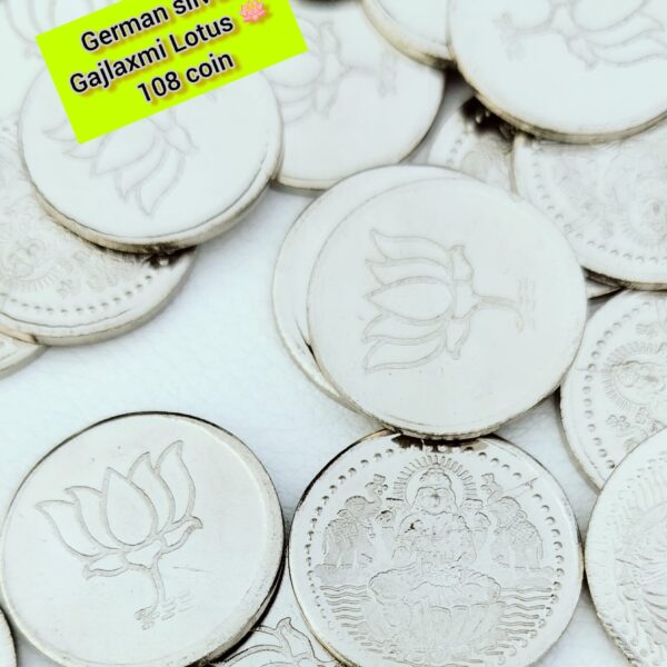 German silver & Gold plated 108 piece laxmi with Balaji coin