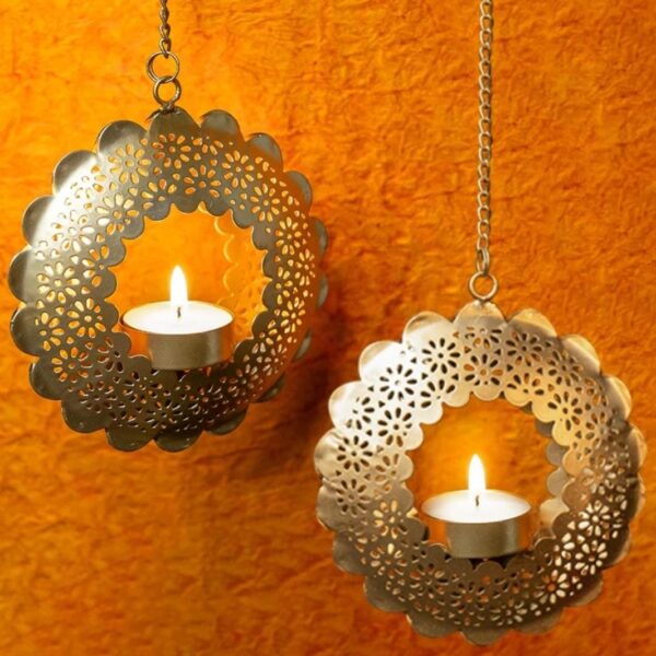 Hanging shadow t-light set of 2