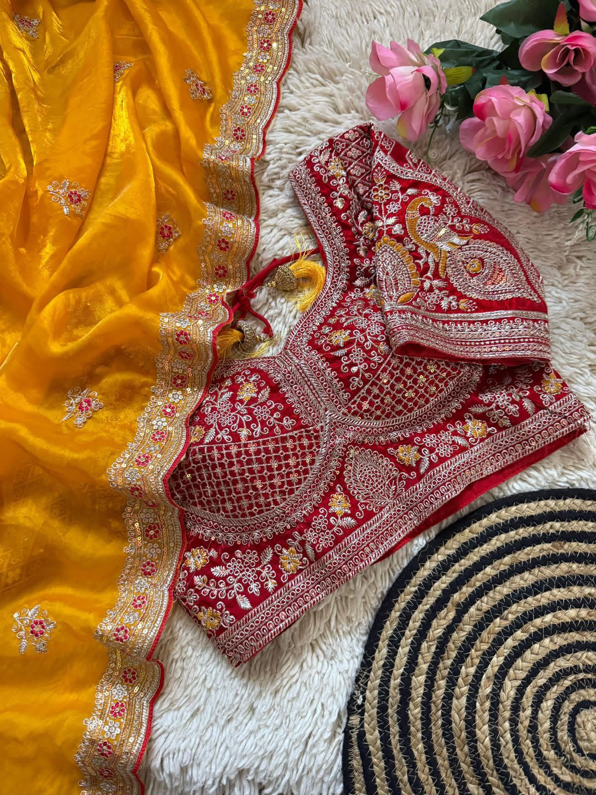 Space Silk Saree with multi sequence work - Image 2