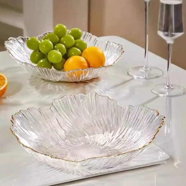 PETAL SHAPE HAMMERED LOOKED FRUIT/SALAD BOWL