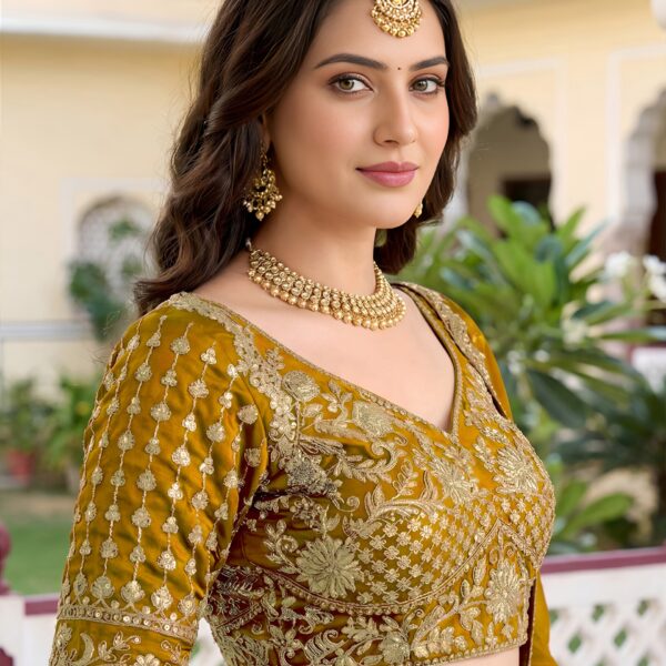 Mustard Gold Garden Glow Lehenga