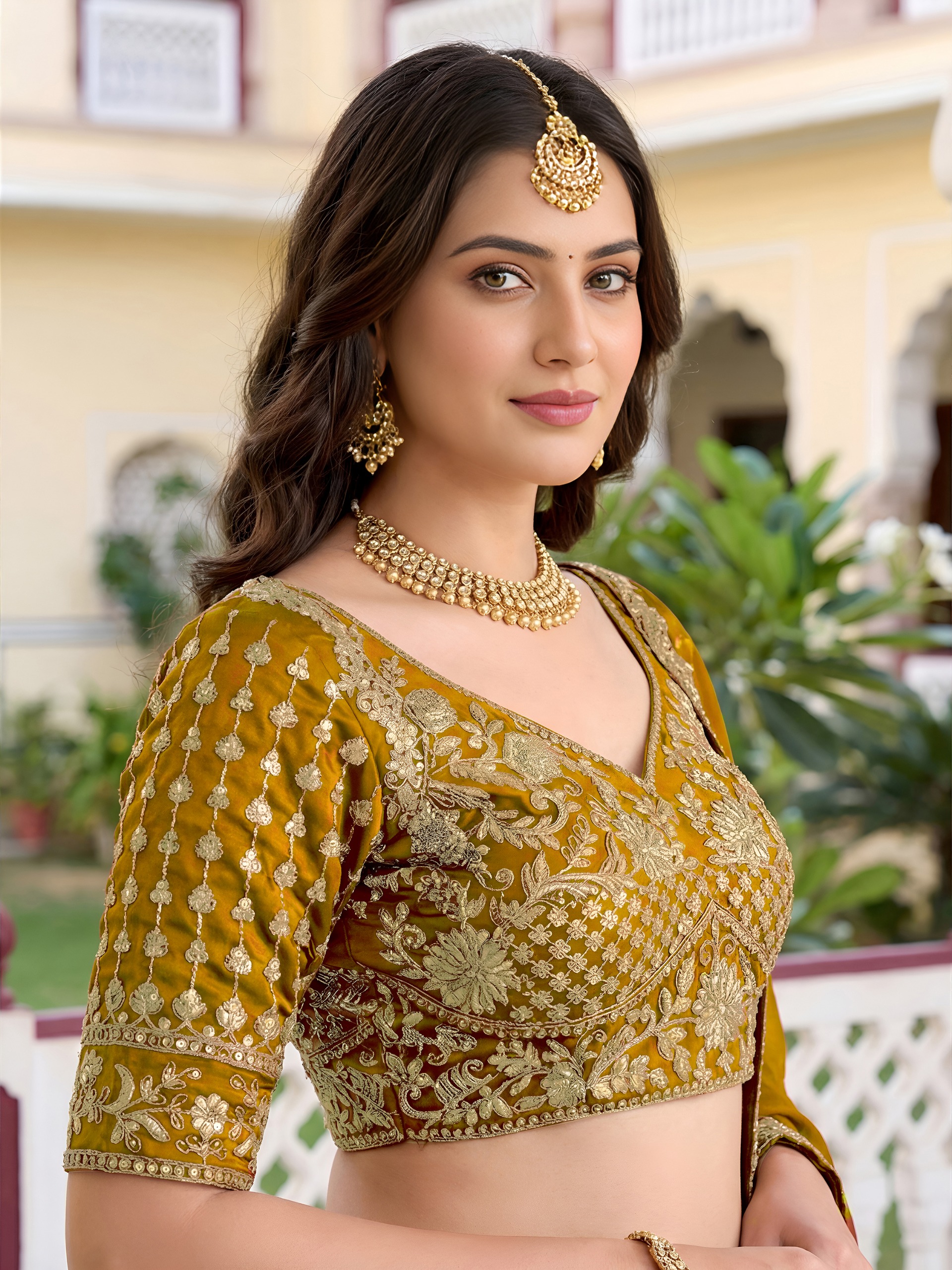Mustard Gold Garden Glow Lehenga