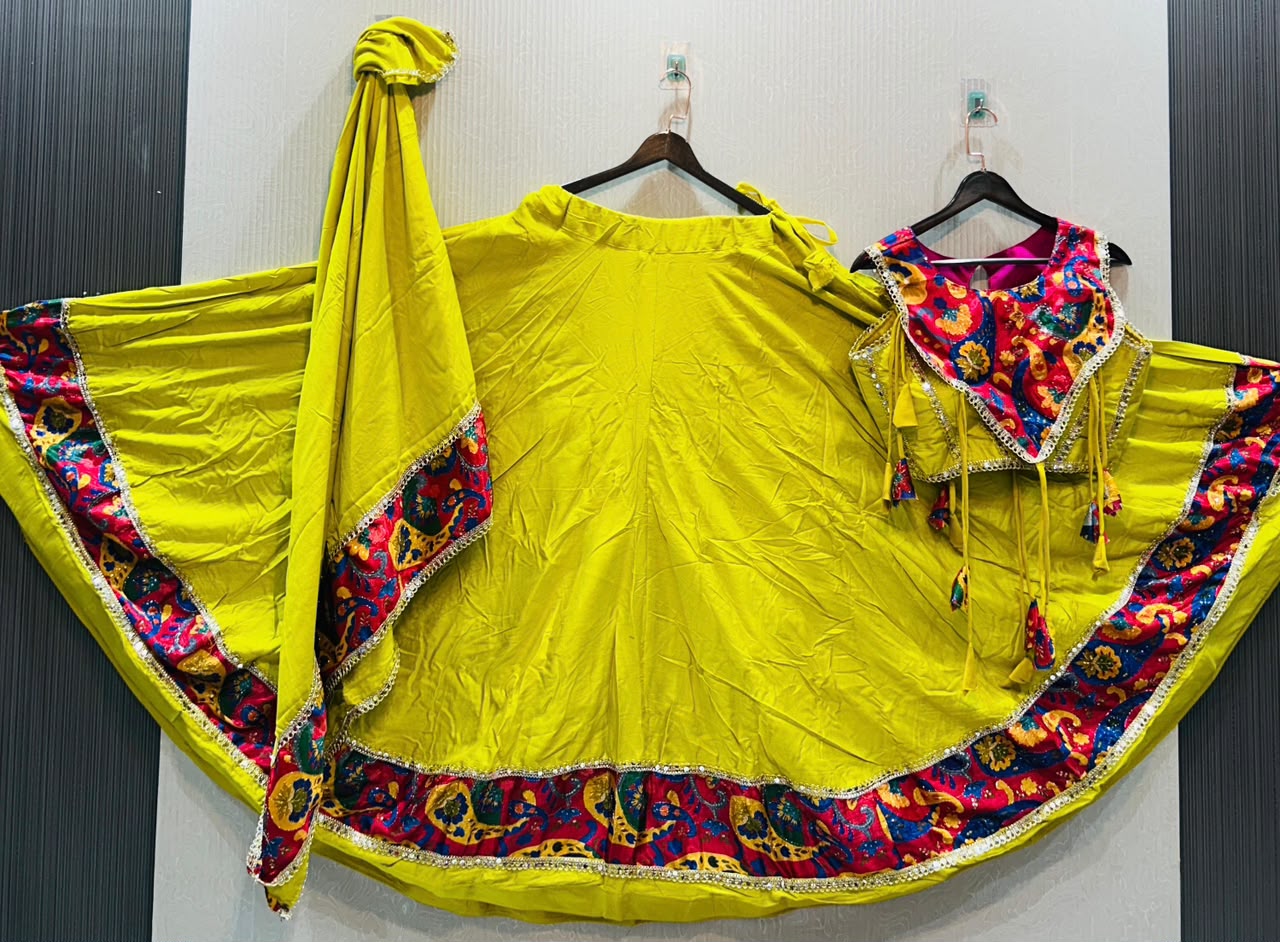Spaghetti Fancy Double Blouse Position Designer Chaniya Choli - Image 15