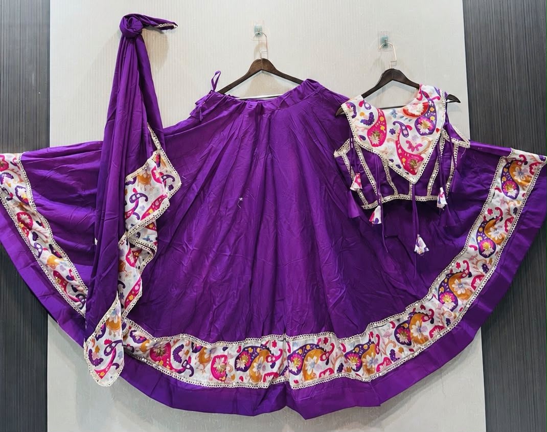 Spaghetti Fancy Double Blouse Position Designer Chaniya Choli - Image 13