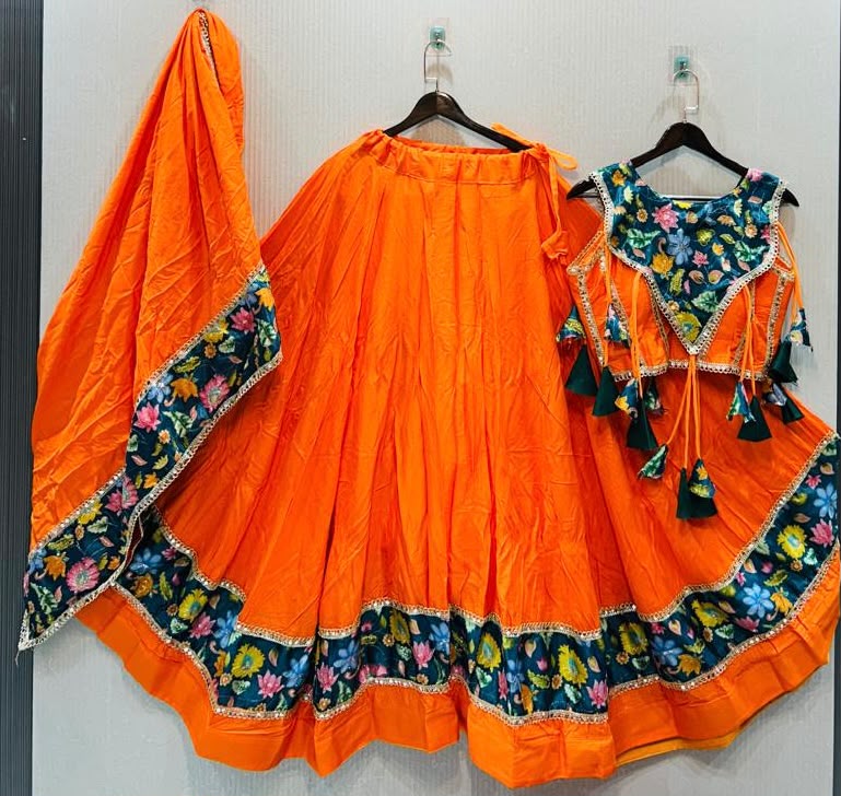 Spaghetti Fancy Double Blouse Position Designer Chaniya Choli - Image 11
