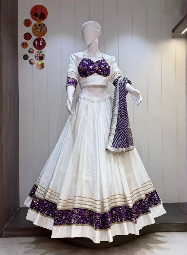 Heavy Rayon Cotton Lehenga Work With Gota Lace - Image 6