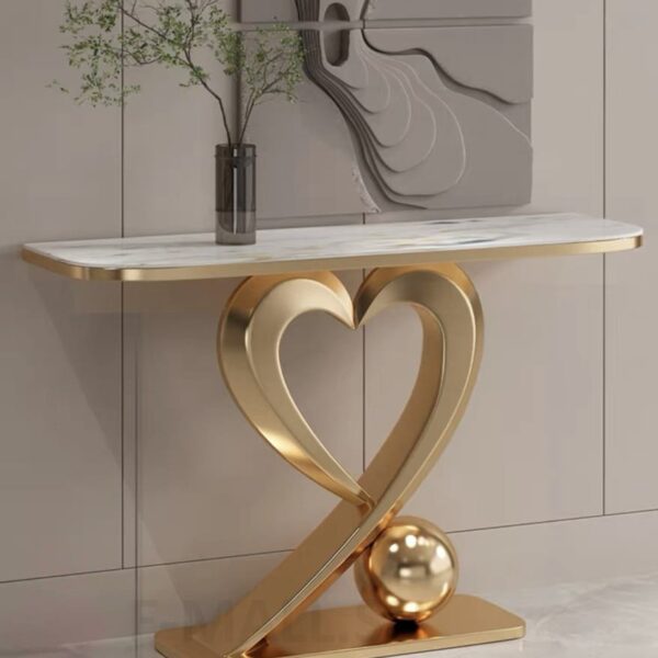 Stainless Steel Console Table - Love Ball