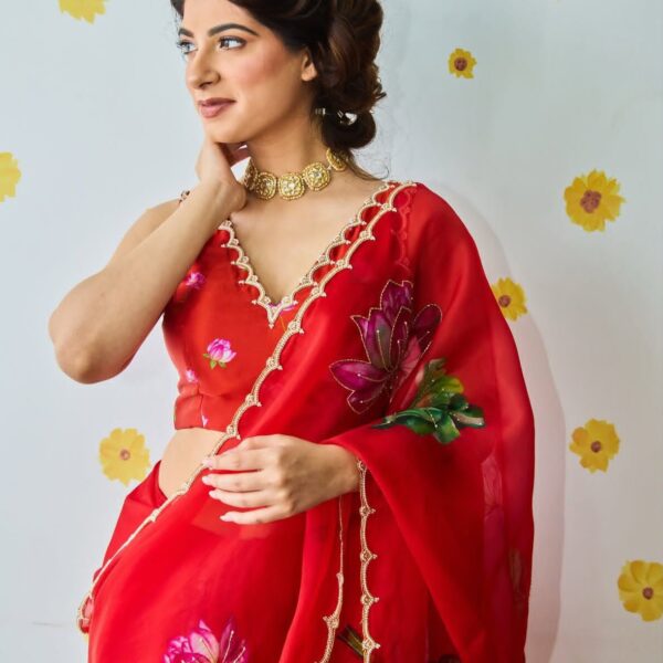 Soft Tebi silk digital printed saree