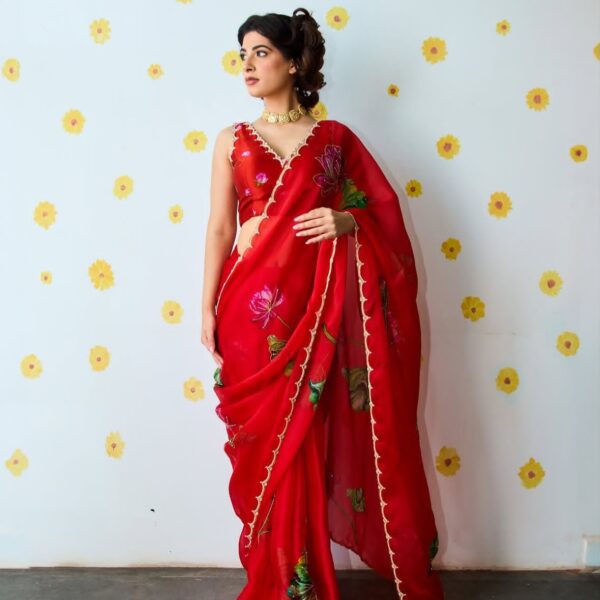 Soft Tebi silk digital printed saree