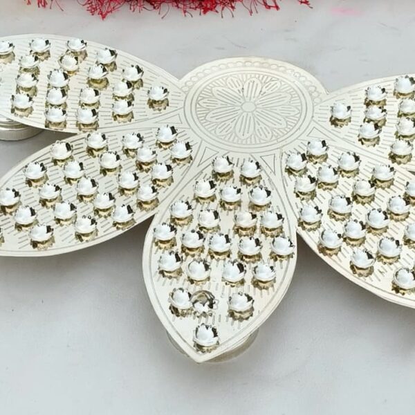 Pure German silver lotus petals Ashtotram