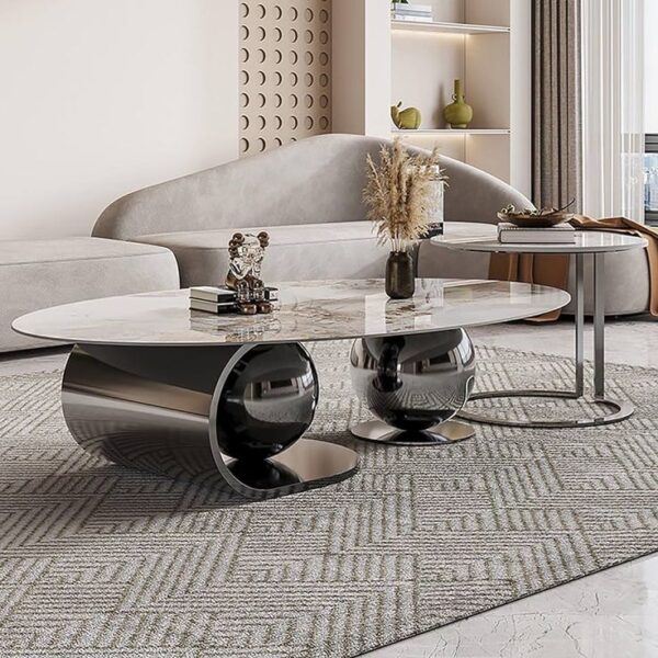Premium stainless steel center table set