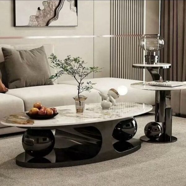 Premium stainless steel Double Ball center table set