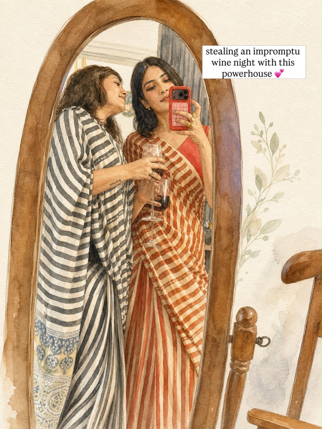 Soft crepe silk digital printed saree - Image 2