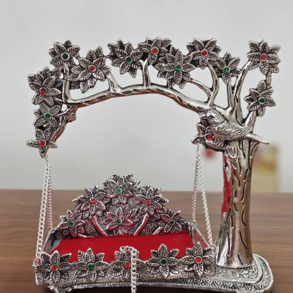 Metal antique German Silver and Brass jhula with tree