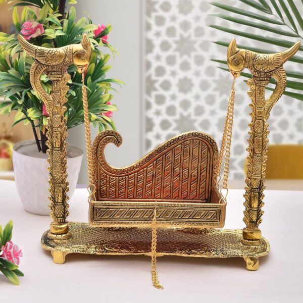 Metal antique German Silver & Brass finish done jhula
