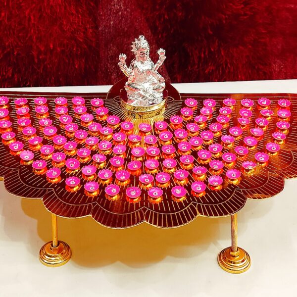 Gold plated Pure German silver Ashtotram stand