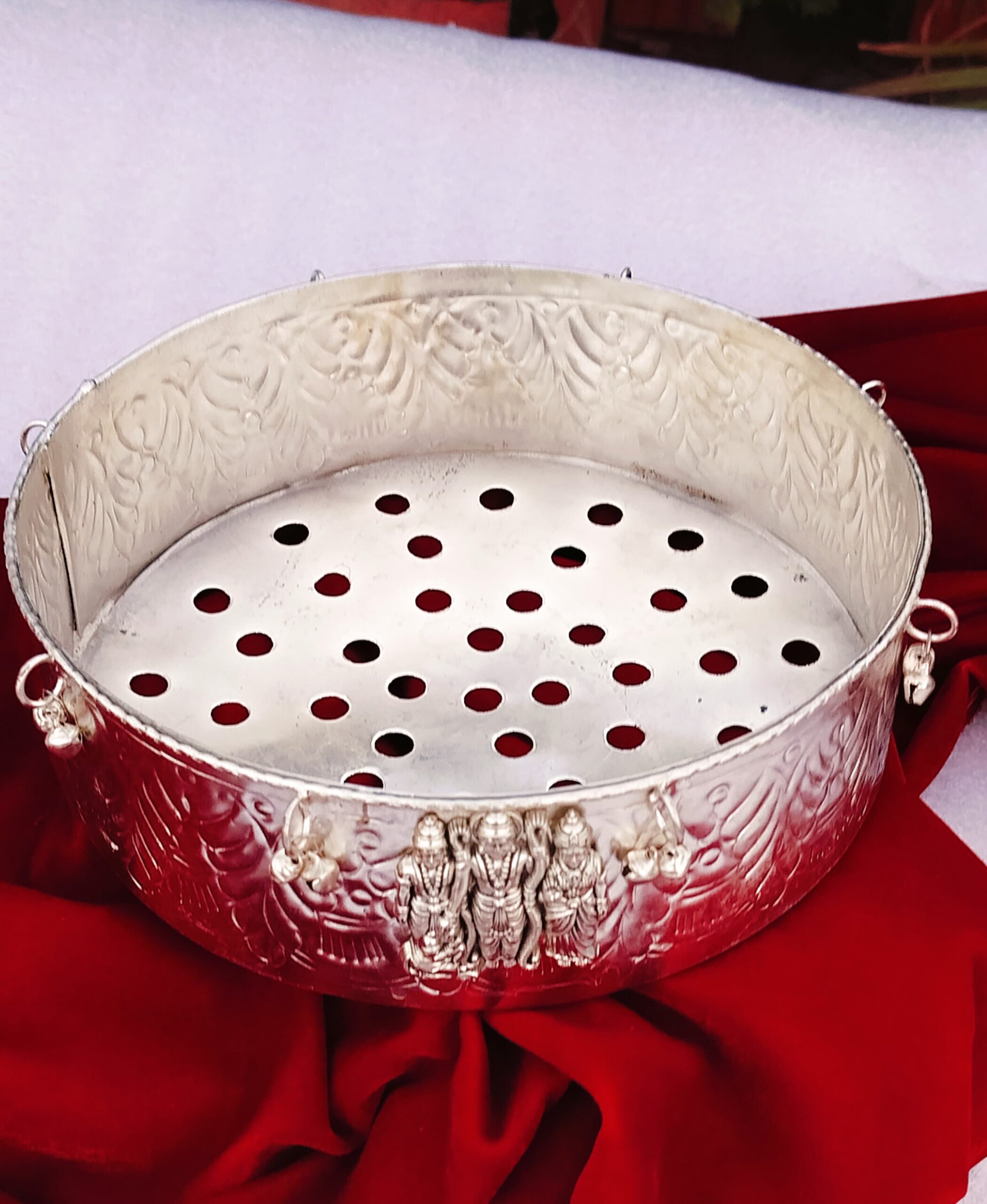 Antique German silver RAM PARIVAR Jalleda / sieve/ channi - Image 4