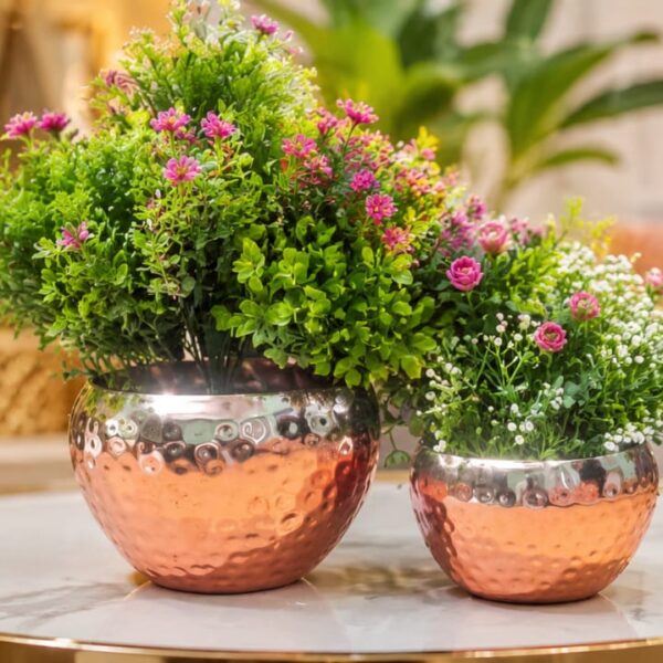 Metal planters Copper colour finish junk free finish