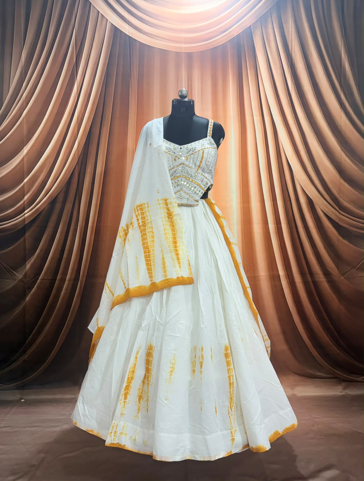 Pure Mal Cotton Chaniya Choli With Spaghetti Style - Image 5