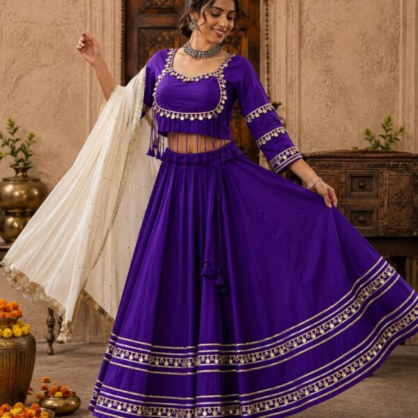 Chinon Georgette Heavy Multi Thread Work Lehenga