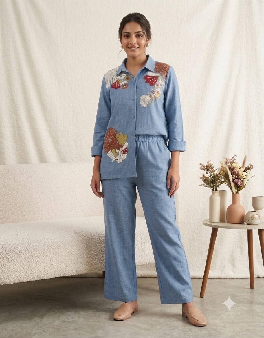 Embroidery Work Co-Ord Set - Image 2