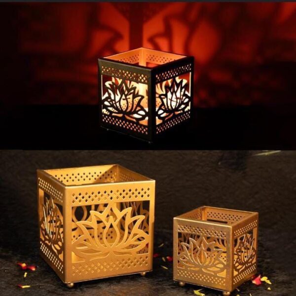Metal Aeaching kamal shado candles votives