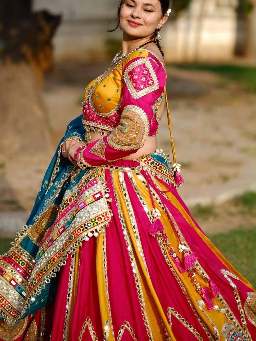 Printed lehenga choli in heavy Muslin cotton - Image 3