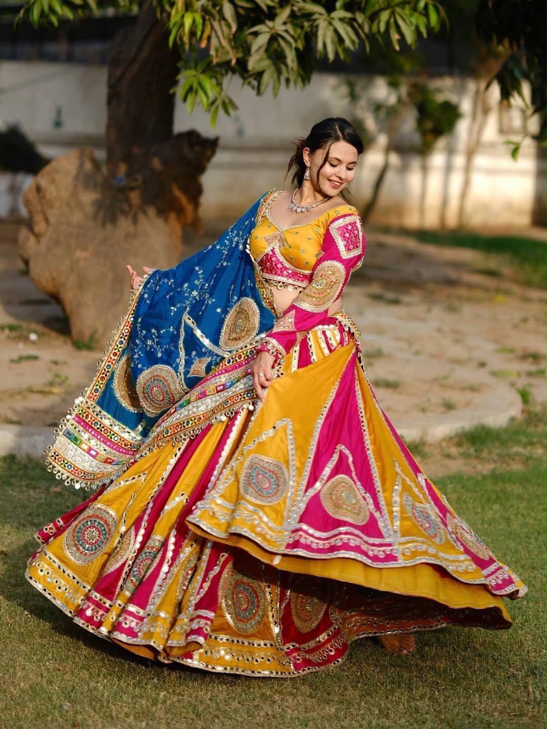 Printed lehenga choli in heavy Muslin cotton - Image 2