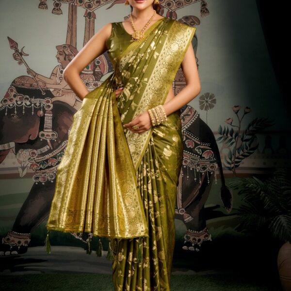 Premium Soft Silk Saree with Zhallar Zari