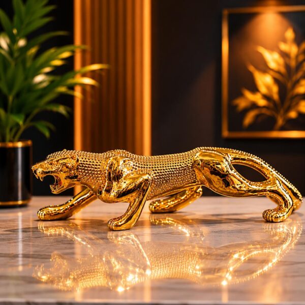 Antique Gold Jaguar Showpiece