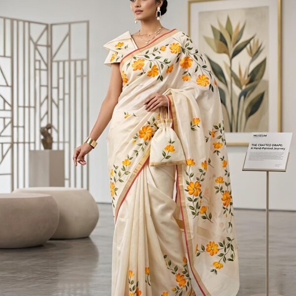 Masakali blooming saree featuring elegant floral prints